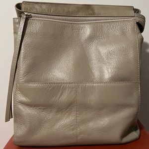 Mina Baie Harper Leather Diaper Backpack